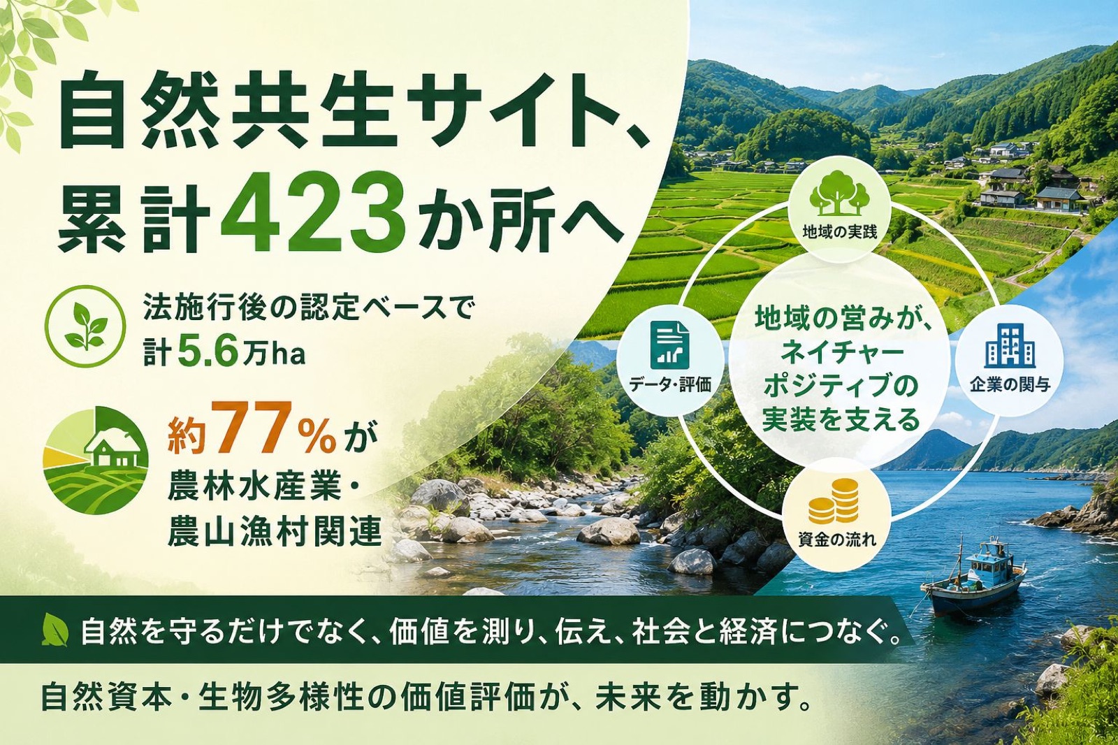 ネイチャーポジティブ×自然共生サイト 図版1