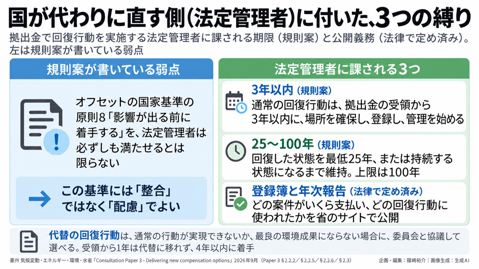 自然オフセット×誰が直すか／市場設計 図版2