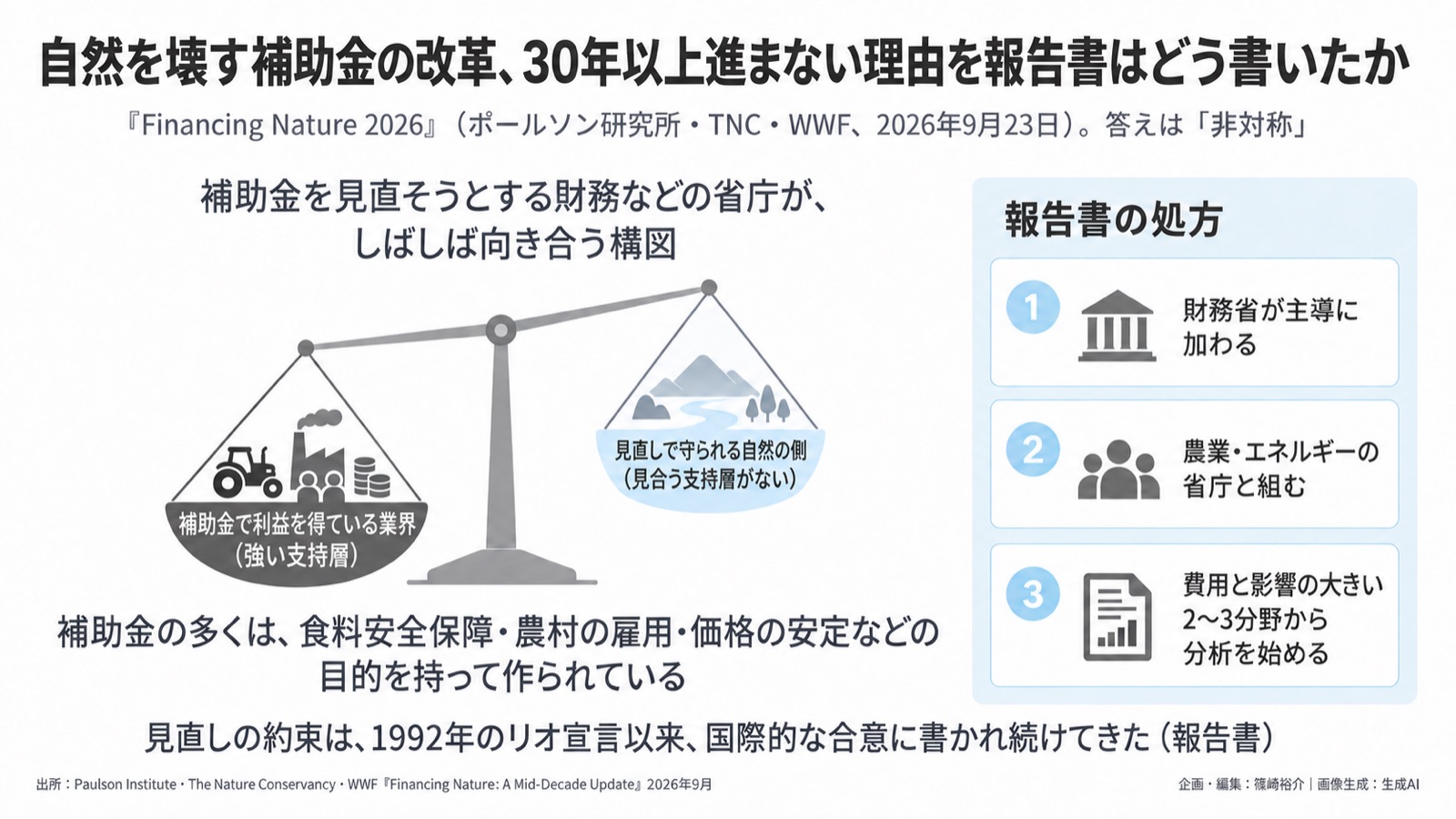 自然×財政／補助金の改革 図版1